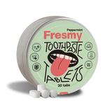 Fresmy Peppermint Toothpaste Tablets. Piparmündimaitselised hambapastatabletid 30tk
