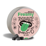 Fresmy Toothpaste Tablets with Siberian Fir and Activated Charcoal. hambapastatabletid siberi nulu ja aktiivsöega 30tk