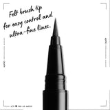 NYX Professional Makeup Epic Ink Liner Waterproof 01 Black. Tugeva pigmendiga veekindel silmalainer must 1ml