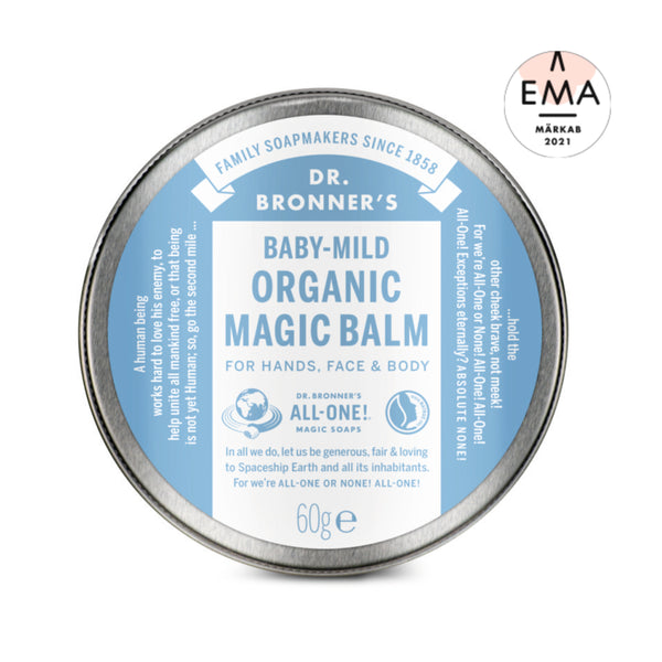 Dr. Bronner´s Organic Magic Balm Baby Mild. Orgaaniline lõhnatu kogu keha palsam beebidele 60g