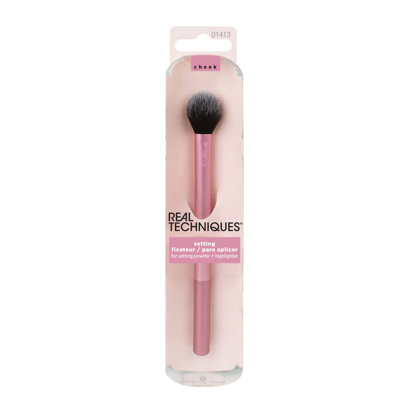 Real Techniques Setting For Setting Powder+Highlighter. Viimistluspintsel peenpuudrile 1tk