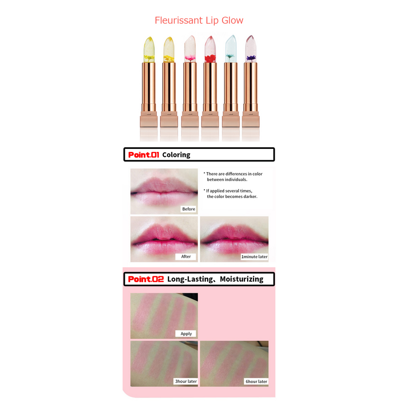Glamfox Fleurissant Lip Glow GL01 Moonlight Flower. Huulepulk-palsam kuuvalguslill 3.3g