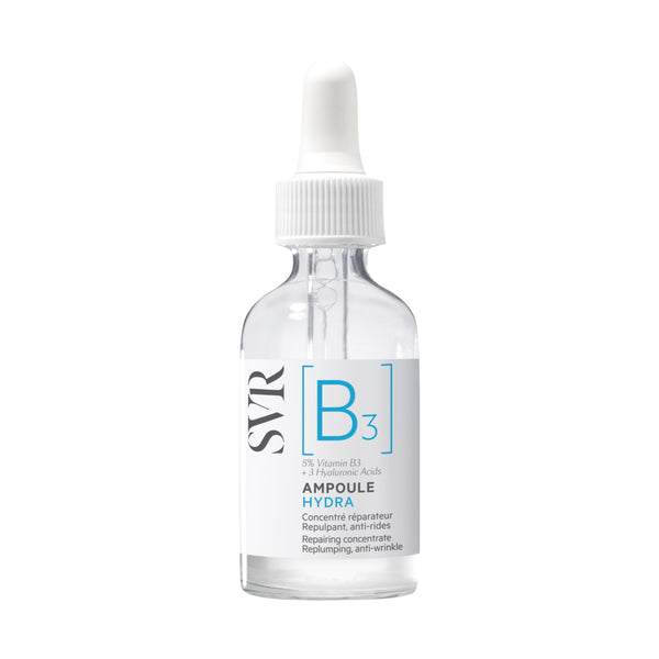 SVR AMPOULE [B3] HYDRA. Repairing Concentrate Replumping, Anti-Wrinkle. Niisutav kontsentreeritud  B3-vitamiiniseerum hüaluroonhappega 30ml