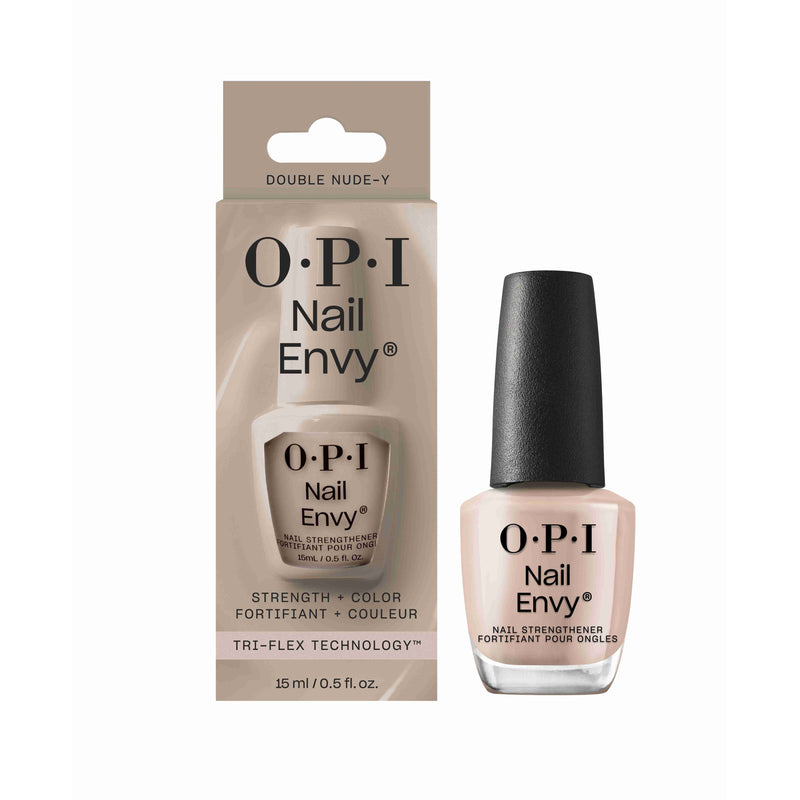 OPI Nail Envy Nail Strengthener Strength + Color Double Nude-Y. Küünetugevdaja vitamiinide ja biotiiniga + värv, Tri-flex™ tehnoloogiaga, nude 15ml