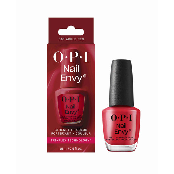 OPI Nail Envy Nail Strengthener Strength + Color Big Apple Red. Küünetugevdaja vitamiinide ja biotiiniga + värv, Tri-flex™ tehnoloogiaga, punane 15ml