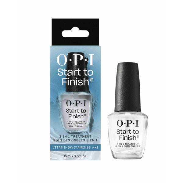 OPI Start To Finish 3 In 1 Treatment. 3-ühes alus-, pealislakk ja küünetugevdaja, vitamiinidega A ja E 15ml