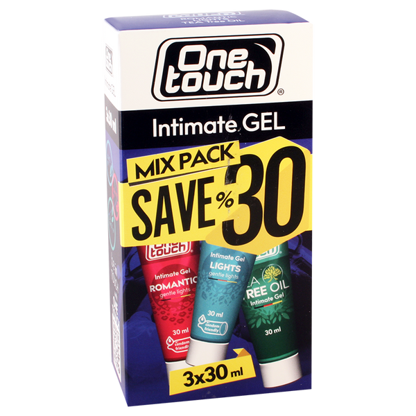 One Touch Intimate Gel Mix Pack. Lubrikant geel mix pakend 3x30ml