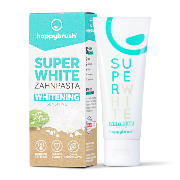 HappyBrush SuperWhite+Protect. Valgendav piparmündimaitseline hambapasta 75ml