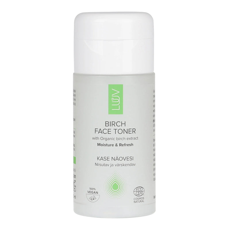 LUUV Birch Face Toner With Organic Birch Extract COSMOS, Moisture & Refresh. Niisutav ja värskendav kase näovesi 120ml