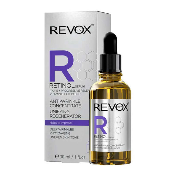 Revox Retinol Serum Unifying Regenerator, Anti-Wrinkle Concentrate. Vananemisvastane seerum retinooliga 30ml
