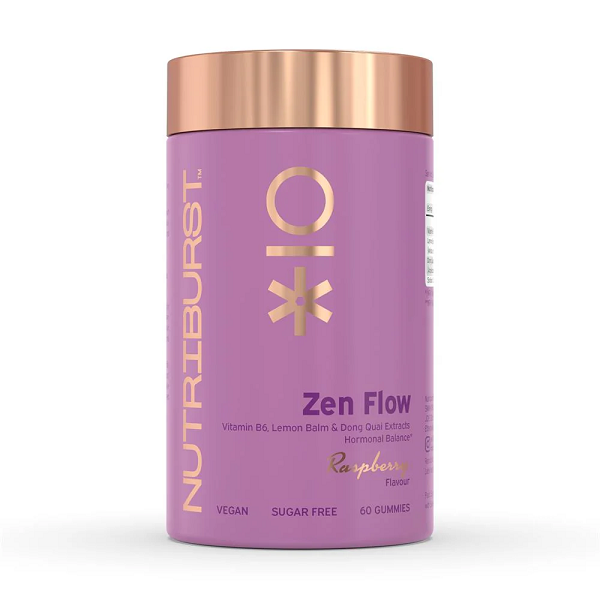 Nutriburst Food Supplement Zen Flow Hormonal Balance. Toidulisand närvisüsteemi toetus naistele 60tk