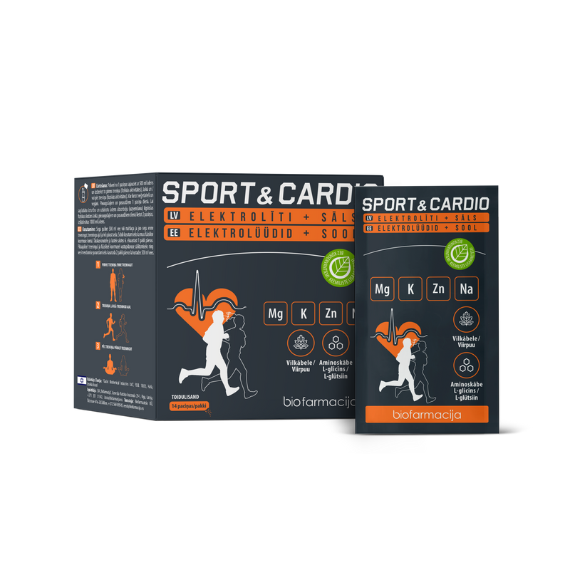 Biofarmacija bioMAGNEESIUM + bioKAALIUM Sport & Cardio joogilahusepulber. 14tk, netomass 238g