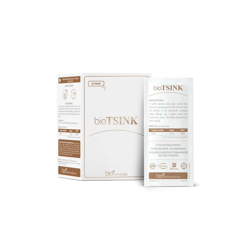 Biofarmacija bioTSINK 30mg, lahustuv pulber. 20tk, netomass 20g