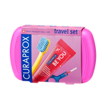 Curaprox Travel Set (Toothbrush, Toothpaste, Interdentalbrush). Reisikomplekt hambahari, pasta ja interdentalhari