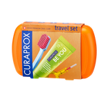 Curaprox Travel Set (Toothbrush, Toothpaste, Interdentalbrush). Reisikomplekt hambahari, pasta ja interdentalhari