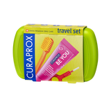 Curaprox Travel Set (Toothbrush, Toothpaste, Interdentalbrush). Reisikomplekt hambahari, pasta ja interdentalhari