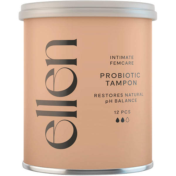 Ellen Probiotic Tampons Medium. Probiootilisi laktobatsille sisaldavad tampoonid keskmine 12tk
