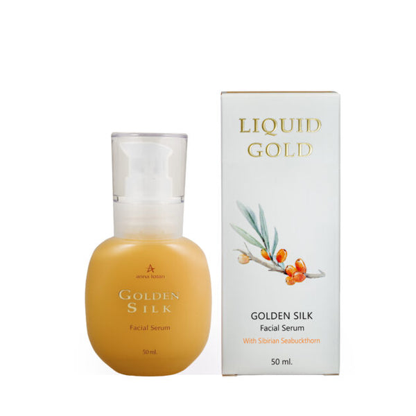 Anna Lotan Liquid Gold Golden Silk Facial Serum. Nahka pehmendav seerum Siberi astelpaju õliga 50ml