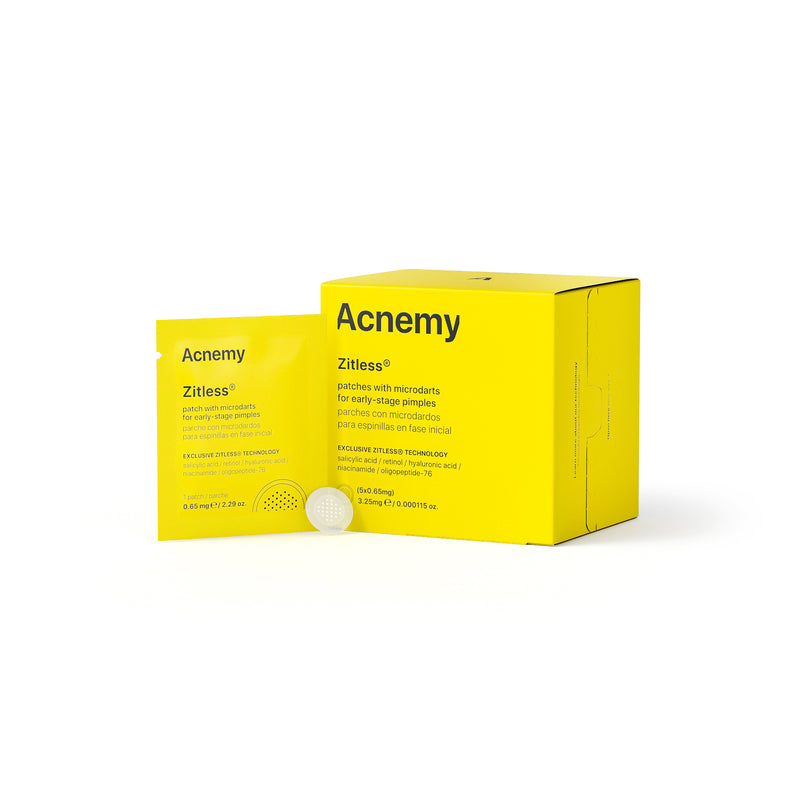 Acnemy ZITLESS® Patch With Microdarts For Early-Stage Pimple. Plaastrid varajaseks akne ennetamiseks 5 x 0,65mg