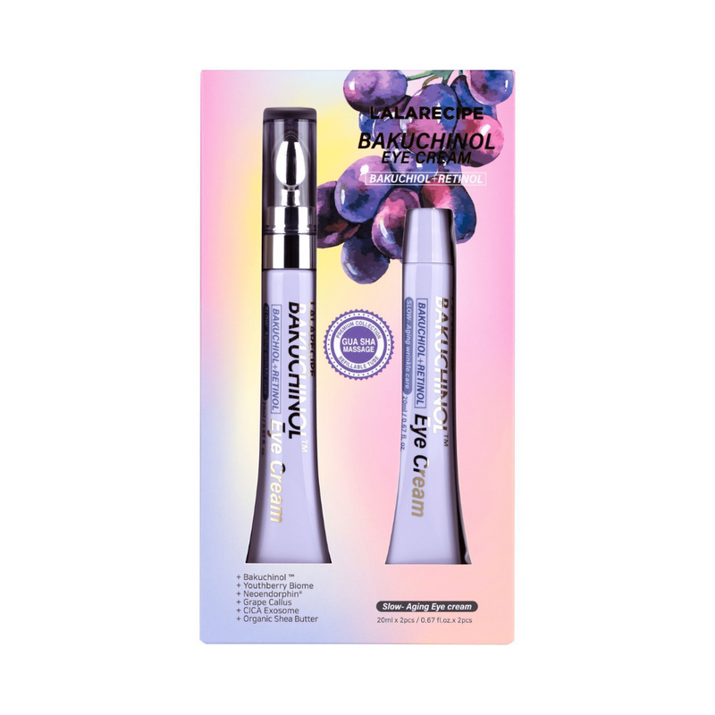 Lalarecipe Lalarecipe Bakuchinol Eye Cream 20ml+20ml. Lalarecipe Bakuchinol Eye Cream silmakreem 20ml+20ml