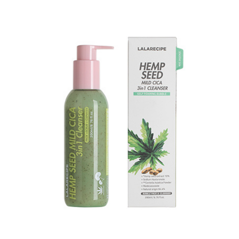 Lalarecipe Lalarecipe Hemp Seed Cica 3in1 Cleanser 200ml. Lalarecipe Hemp Seed Cica 3in1 Cleanser puhastusvaht 200ml
