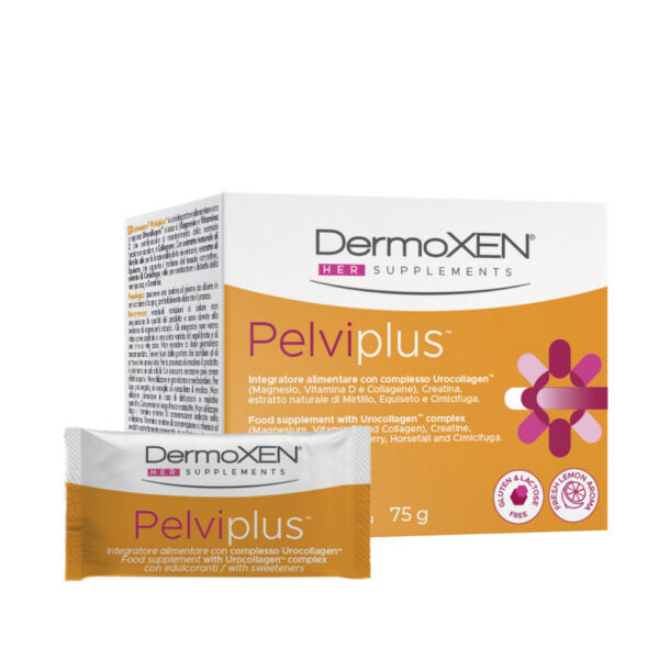 Dermoxen Pelviplus 30tk x 2,5 gr - toidulisand naistele vaagnapõhja ja põie heaolu igapäevaseks toetuseks .