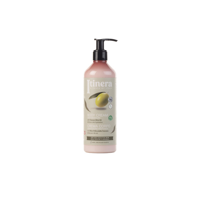 Itinera Body Cream Deep Moisture with Olive Oil . Sügavniisutav kehakreem oliiviõliga 370ml