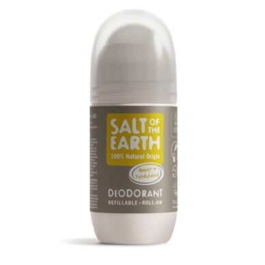 Salt of the Earth Amber & Sandalwood Natural Roll-On Deodorant, taastäidetav 75ml (taastäidetav)