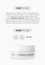 Overnight Restoring Lip-Treatment. Nahka taastav palsam 15ml
