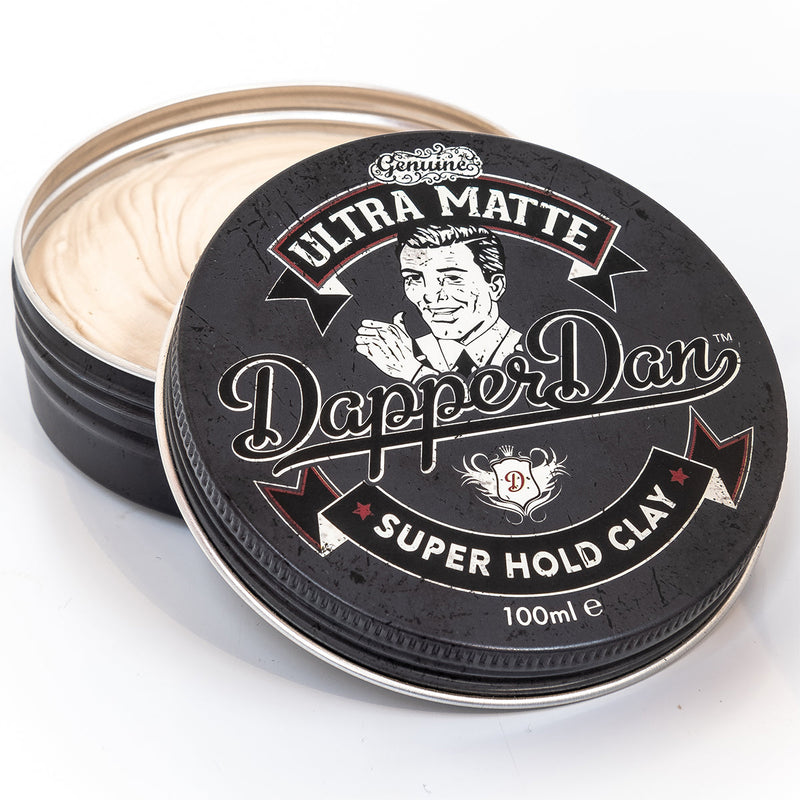 Dapper Dan Ultra Matte Super Hold Clay. Juuste savipumat ülitugev hoidvus, matt 100ml