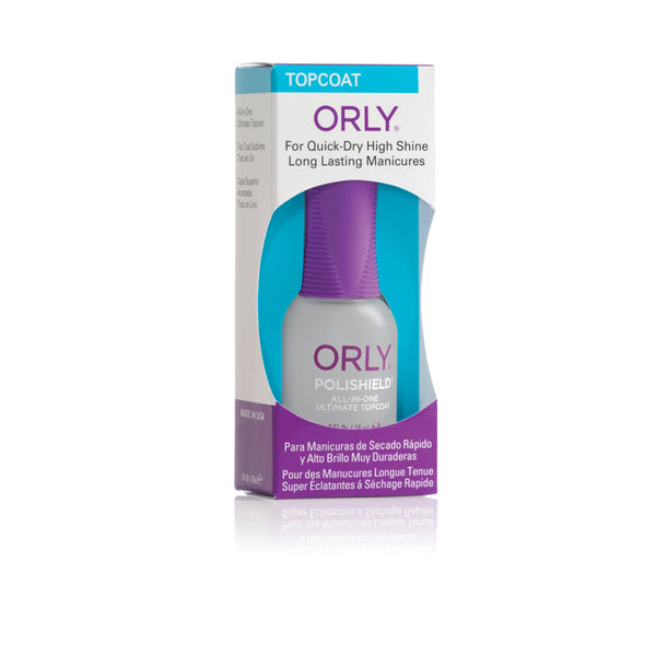 Orly Polishield 3-in-1 For Quick-Dry High Shine, Long Lasting Manicures. Kõrgläikega, kiirkuivatav, mõranemiskindel UV-kaitsega pealislakk 18ml