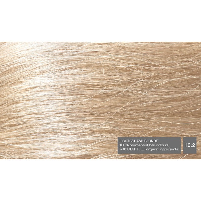 Naturigin Organic Based 100% Permanent Hair Colours Lightest Blonde Ash 10.2. Püsijuuksevärv särav hele saarepuu blond 115ml