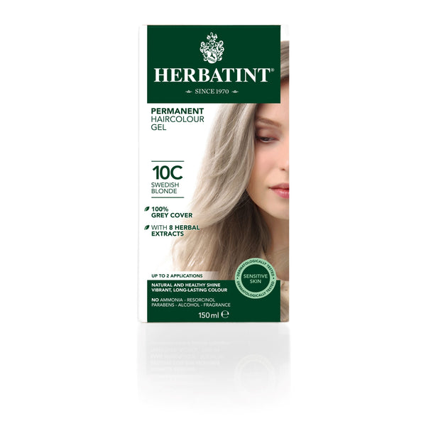 Herbatint Permanent Haircolour Gel Swedish Blonde 10C. Püsijuuksevärv Skandivaavia blond 150ml
