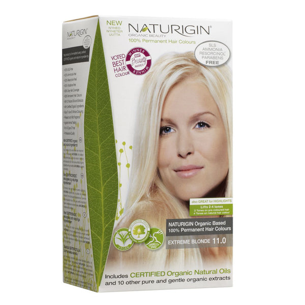 Naturigin Organic Based 100% Permanent Hair Colours Extreme Blonde 11.0. Püsijuuksevärv ekstreemblond 115ml