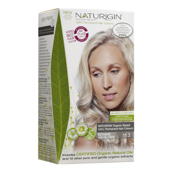 Naturigin Organic Based 100% Permanent Hair Colours Extreme Ash Blonde 11.2. Püsijuuksevärv ekstreem saarepuublond 115ml