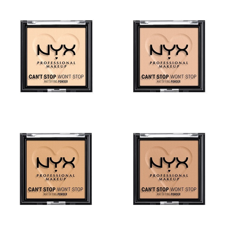NYX Professional Makeup Can'T Stop Won'T Stop Mattifying Powder. Matistav kompaktpuuder 6g (erinevad toonid)