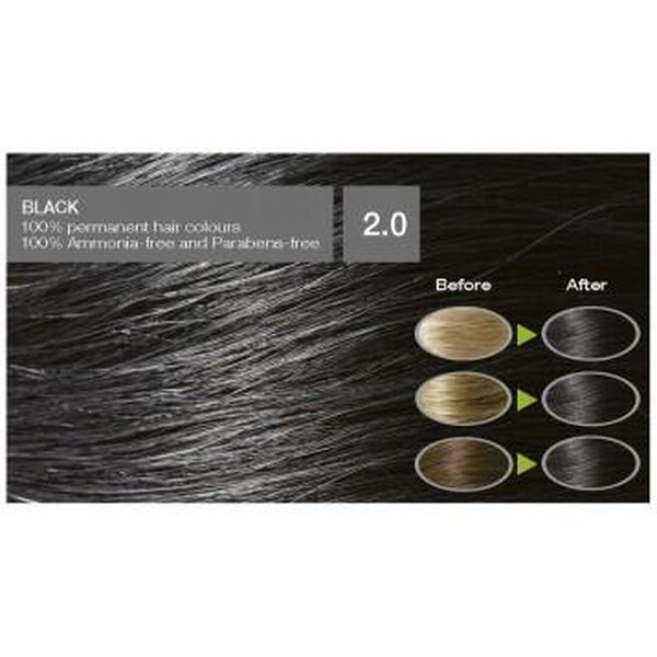 Naturigin Organic Based 100% Permanent Hair Colours Black 2.0. Püsijuuksevärv must 115ml