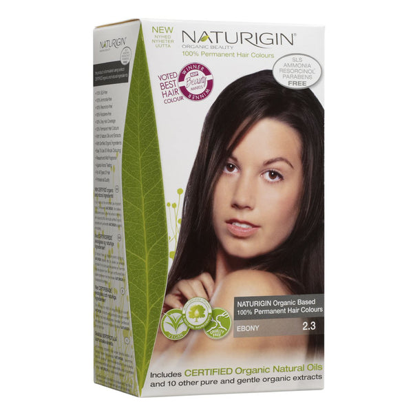 Naturigin Organic Based 100% Permanent Hair Colours Ebony 2.3. Püsijuuksevärv eebenipuu 115ml