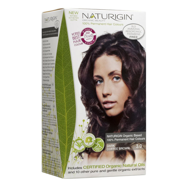 Naturigin Organic Based 100% Permanent Hair Colours Dark Coffee Brown 3.0. Püsijuuksevärv tume kohvipruun 115ml