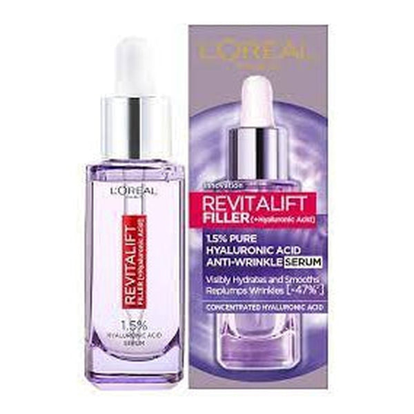 L'Oréal Paris Revitalift Filler [+HA] 1.5% Pure Hyaluronic Acid Anti-Wrinkle Serum. Vananemisvastane seerum puhta hüaluroonhappega 30m