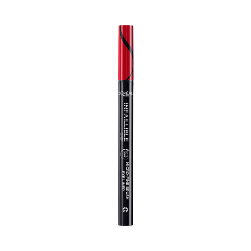 L'Oréal Paris Infaillible Grip 36H Micro-Fine Brush Liner, Obsidian Black. Veekindel silmalainer must 0,4g