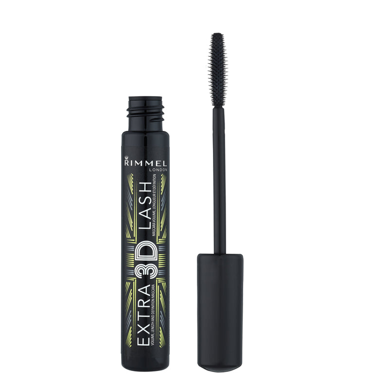 Rimmel  Extra 3D Lash Mascara Extreme Black 003. Volüümi andev pikendav ripmetušš ülimalt must 8ml