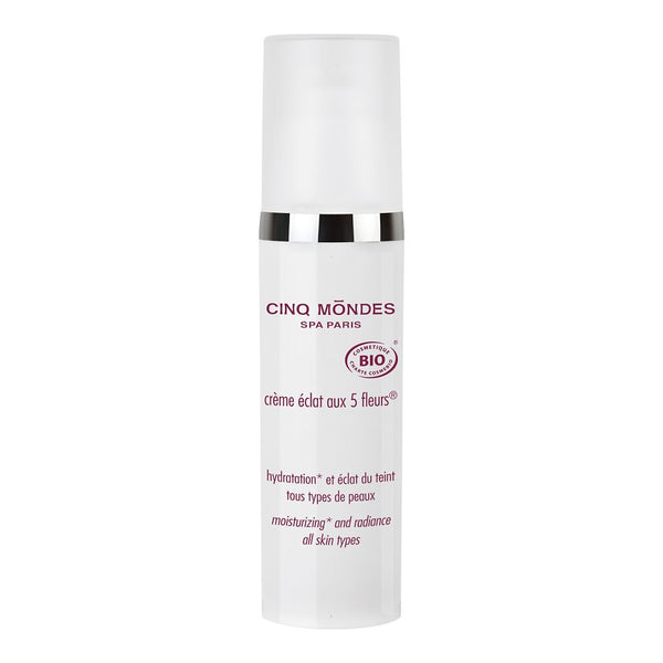 Cinq Mondes 5 Flowers Moisturizing And Radiance Cream. Viie lille niisutav ja sära taastav näokreem 50ml