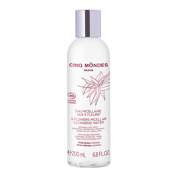 Cinq Mondes 5 Flowers Micellar Cleansing Water. Viie lille mitsellaarne puhastav näovesi 200ml