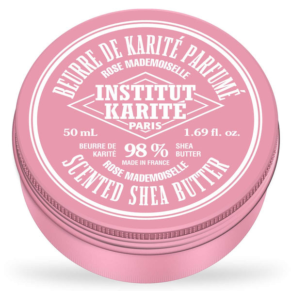 Institut Karité Paris 98% Beurre De Karité Parfumé Rose Mademoiselle. Scented Shea Butter. Lõhnastatud sheavõi (erinevad suurused)