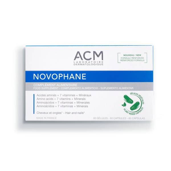 Novophane Food Supplement Amino Acids+7 Vitamins+Minerals Hair And Nails. Juuste ja küünte kasvu soodustav toidulisand 60tk