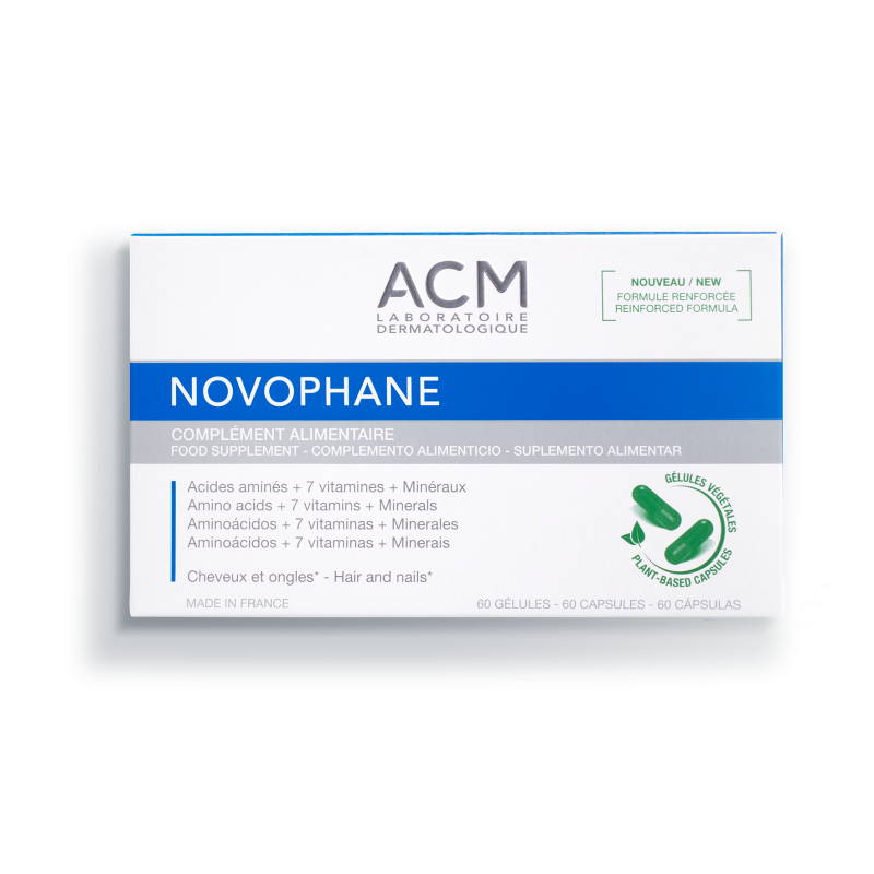 Novophane Food Supplement Amino Acids+7 Vitamins+Minerals Hair And Nails. Juuste ja küünte kasvu soodustav toidulisand 60tk