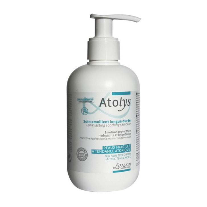 Lysaskin Atolys Protective Lipid Restoring Moisturising Emulsion 200ml. Pikatoimeline niisutav emulsioon õrnale, ketendavale või sügelevale  nahale