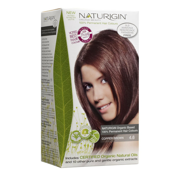 Naturigin Organic Based 100% Permanent Hair Colours Copper Brown 4.6. Püsijuuksevärv vasepruun 115ml