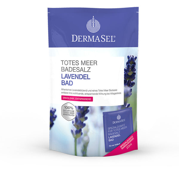 Dermasel Dead Sea Salt Revitalizing Lavender. Surnumere vannisool lõõgastav lavendel 400g+20ml